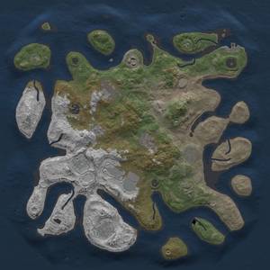Thumbnail Rust Map: Procedural Map, Size: 3850, Seed: 2072711958, 17 Monuments