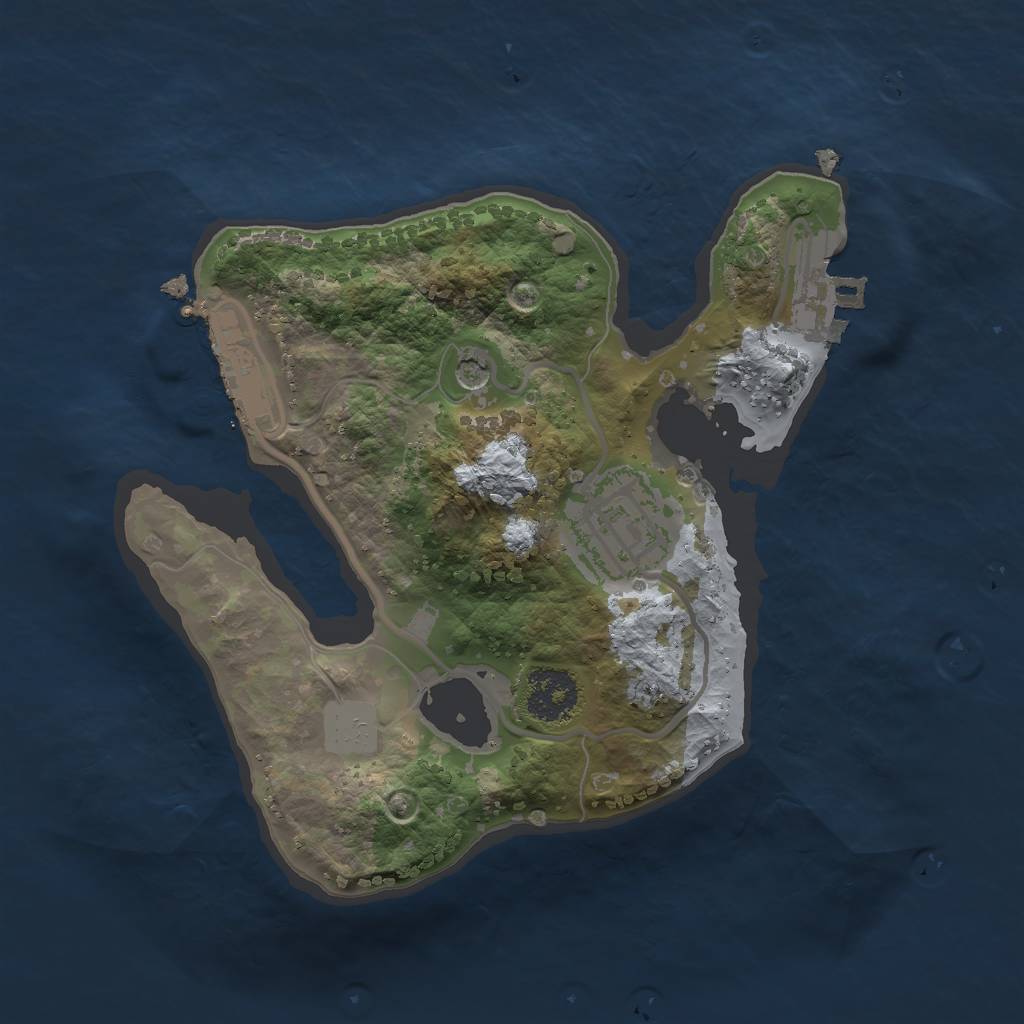 Rust Map: Procedural Map, Size: 2000, Seed: 104, 7 Monuments