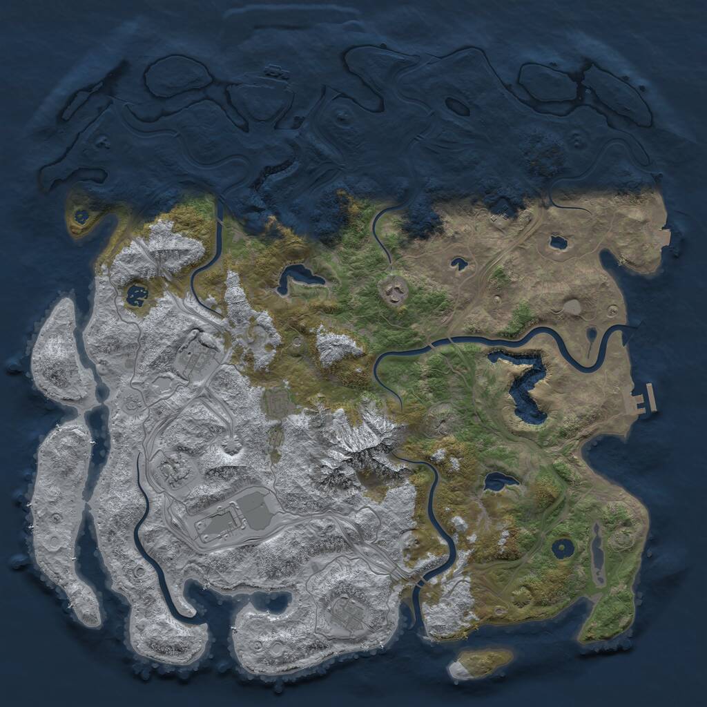 Rust Map: Procedural Map, Size: 5000, Seed: 1333337, 14 Monuments
