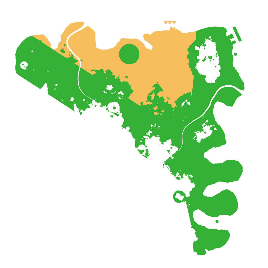 Biome Rust Map: Procedural Map, Size: 3500, Seed: 114372679