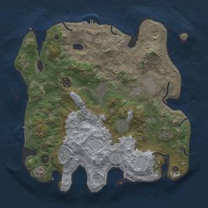 Thumbnail Rust Map: Procedural Map, Size: 3700, Seed: 595948905, 16 Monuments