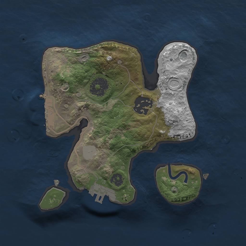 Rust Map: Procedural Map, Size: 2000, Seed: 13840641, 8 Monuments