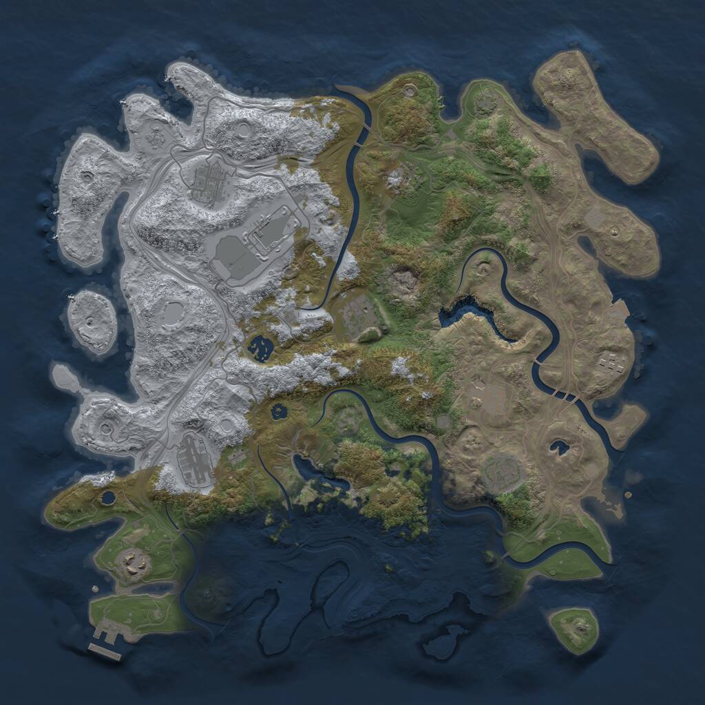 Rust Map: Procedural Map, Size: 4250, Seed: 1652003384, 15 Monuments