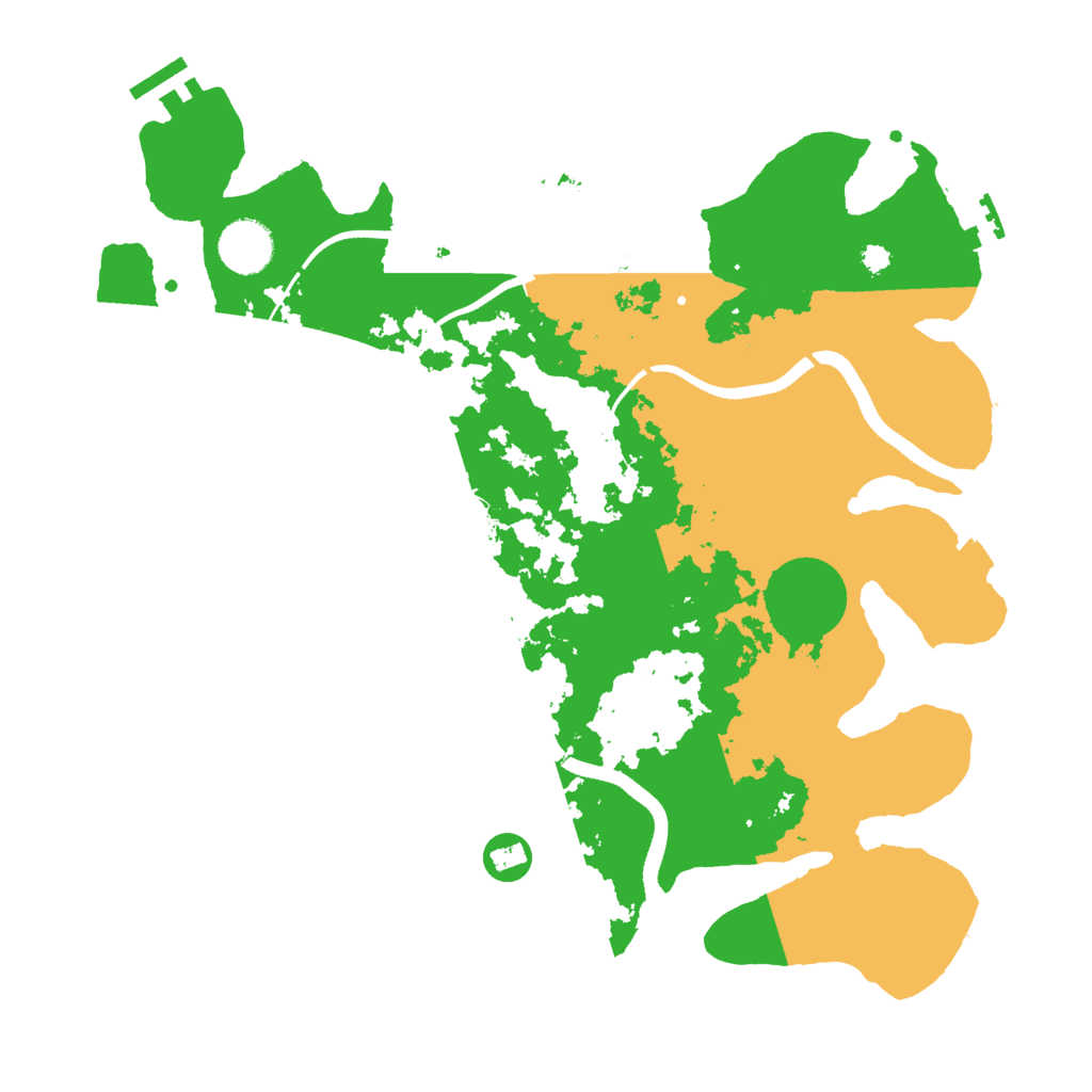 Biome Rust Map: Procedural Map, Size: 3550, Seed: 42468