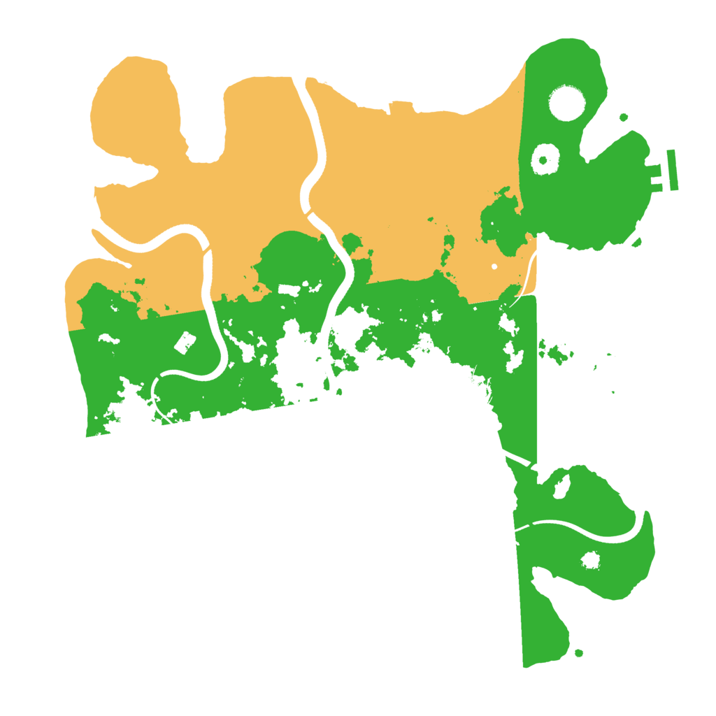 Biome Rust Map: Procedural Map, Size: 3550, Seed: 86889