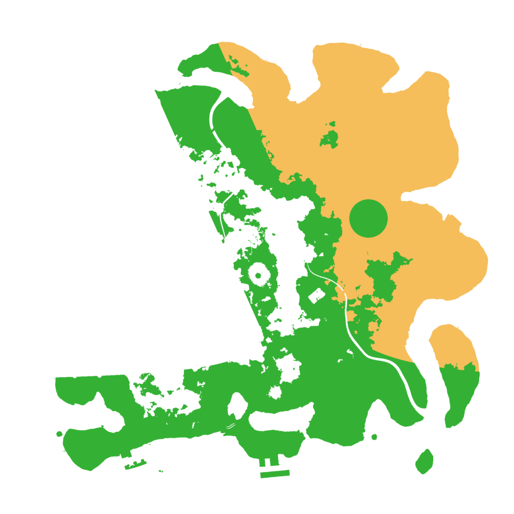 Biome Rust Map: Procedural Map, Size: 3550, Seed: 191486
