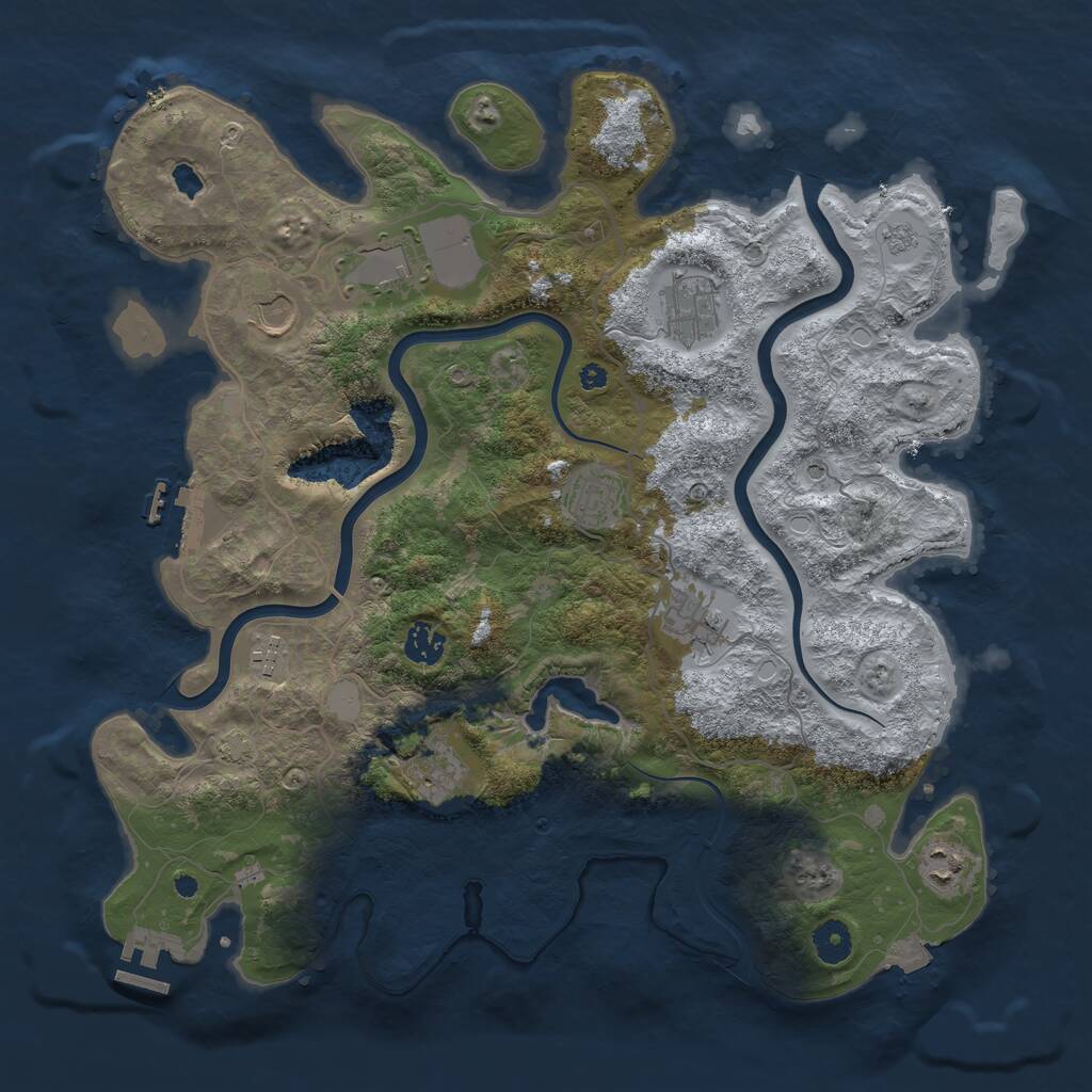 Rust Map: Procedural Map, Size: 4000, Seed: 112863949, 15 Monuments