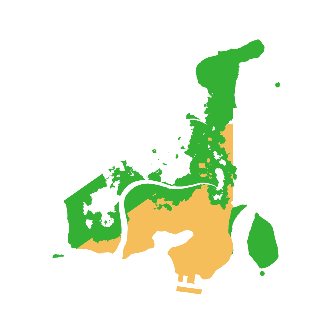 Biome Rust Map: Procedural Map, Size: 2500, Seed: 555000