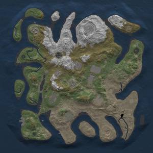 Thumbnail Rust Map: Procedural Map, Size: 4000, Seed: 577353, 19 Monuments