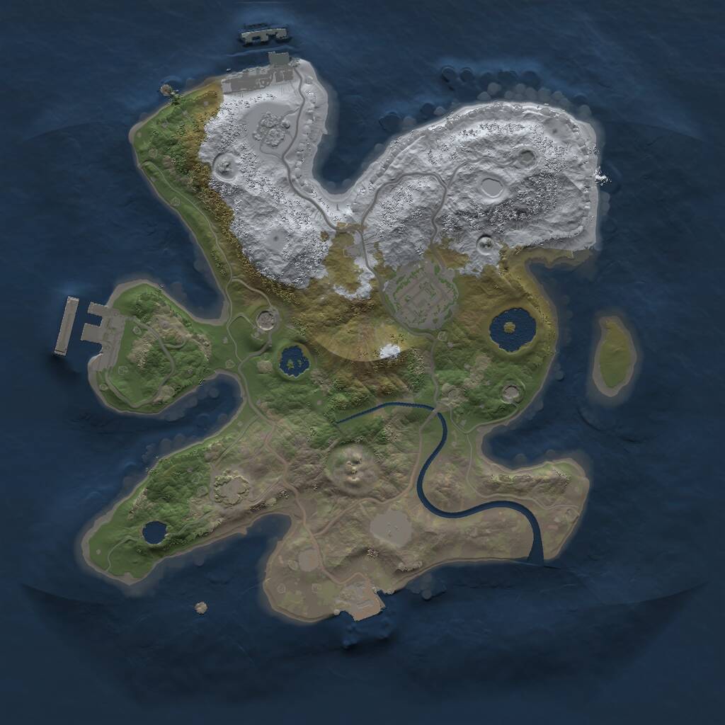 Rust Map: Procedural Map, Size: 2500, Seed: 2021121422, 7 Monuments
