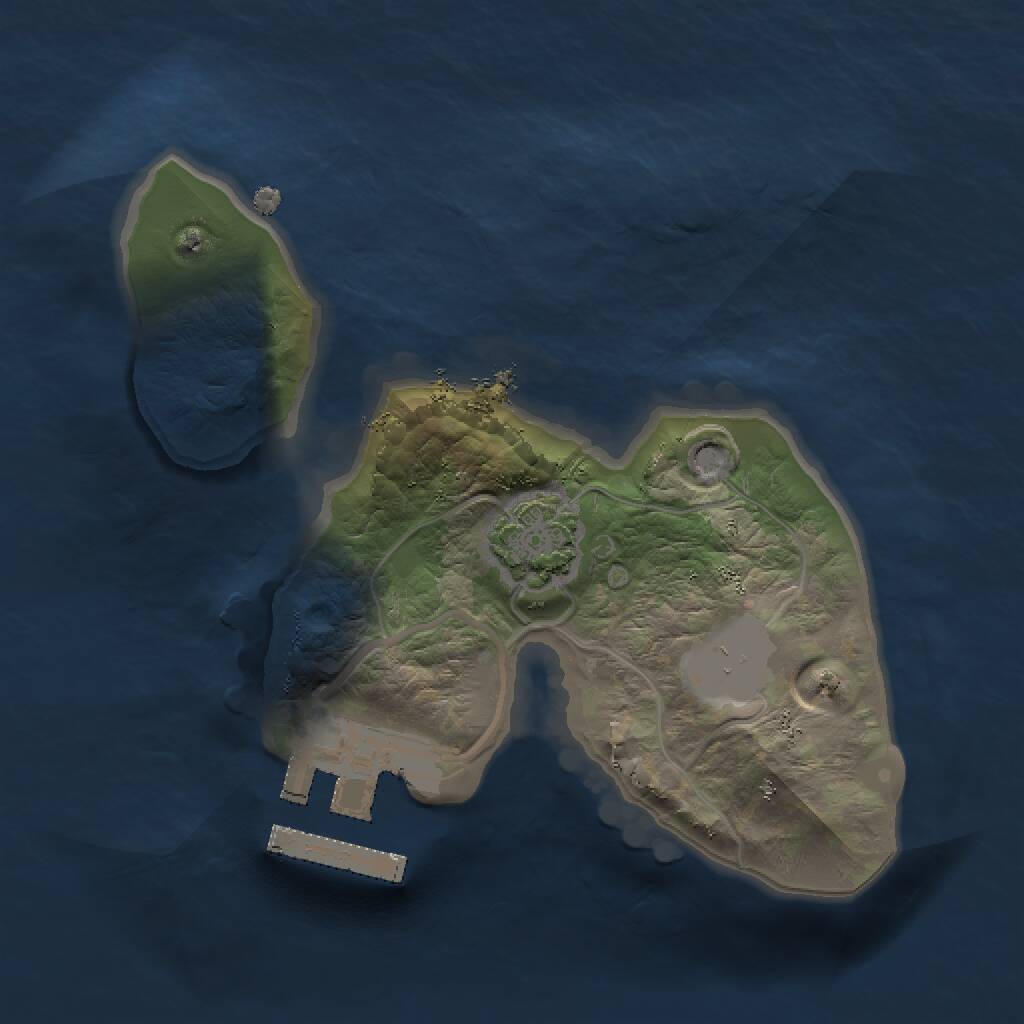 Rust Map: Procedural Map, Size: 1500, Seed: 103, 3 Monuments