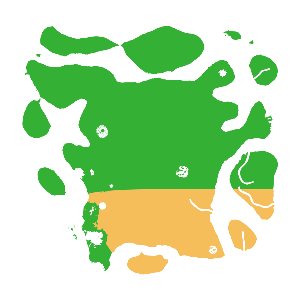 Biome Rust Map: Procedural Map, Size: 3700, Seed: 13826