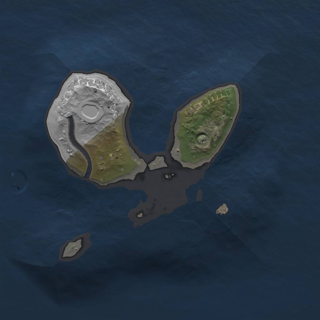 Rust Map: Procedural Map, Size: 1400, Seed: 55555, 4 Monuments