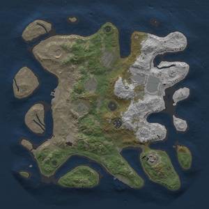 Thumbnail Rust Map: Procedural Map, Size: 3500, Seed: 1655240563, 15 Monuments