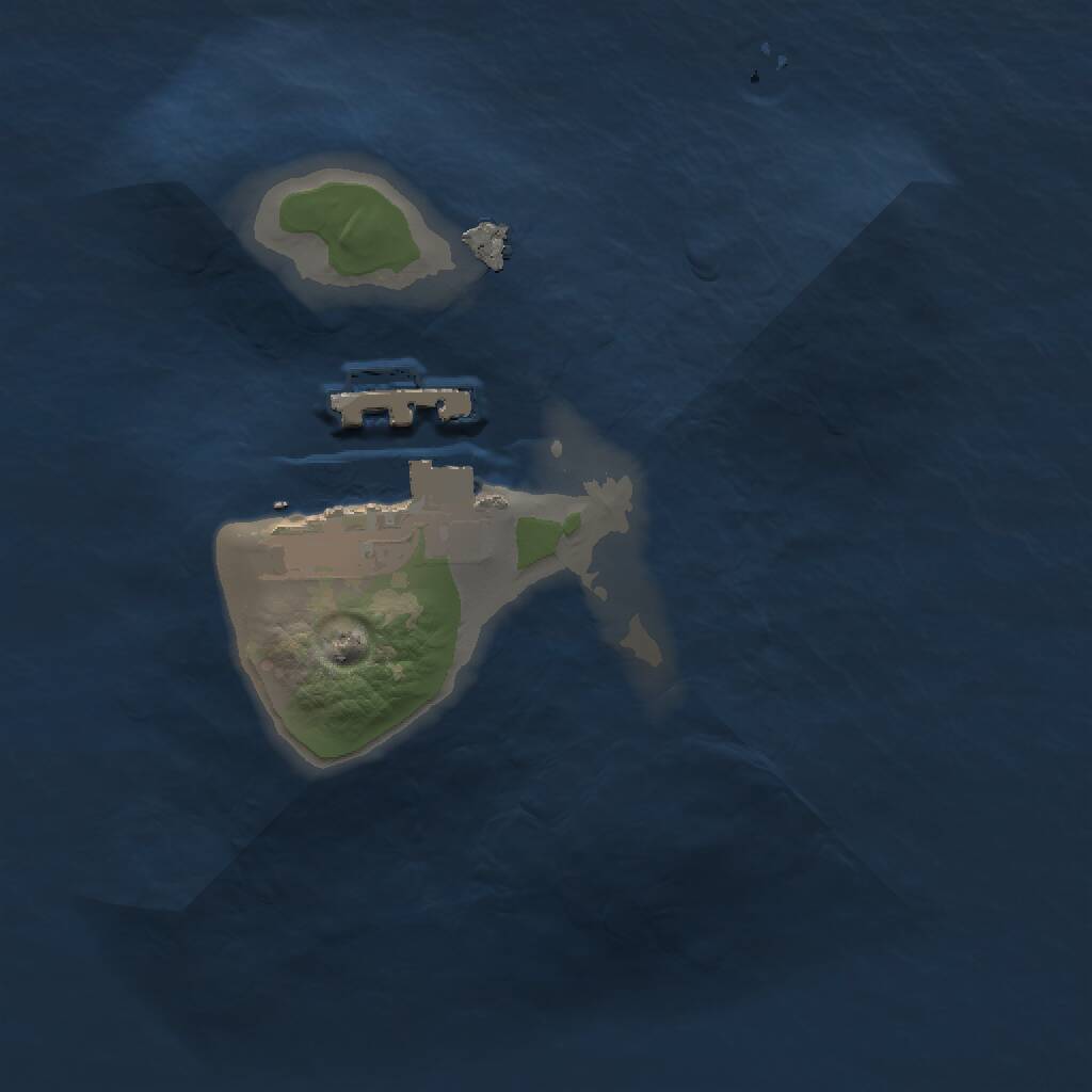 Rust Map: Procedural Map, Size: 1200, Seed: 4789, 2 Monuments