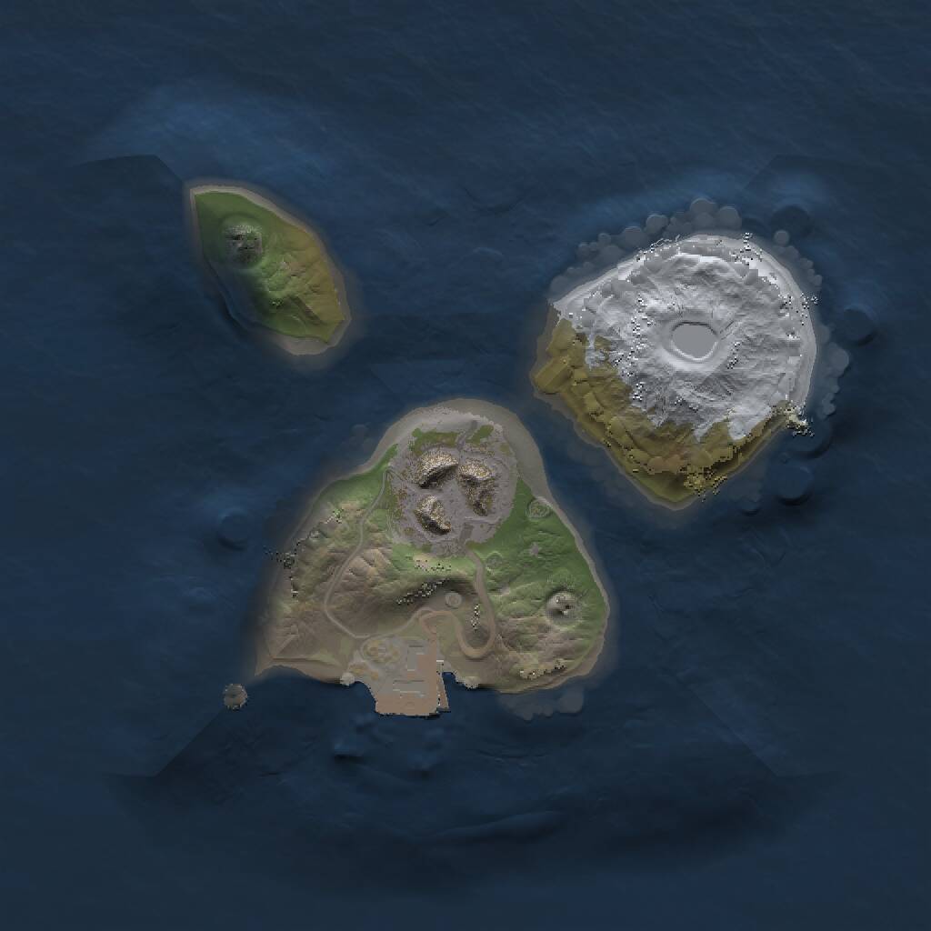 Rust Map: Procedural Map, Size: 1500, Seed: 10034, 2 Monuments