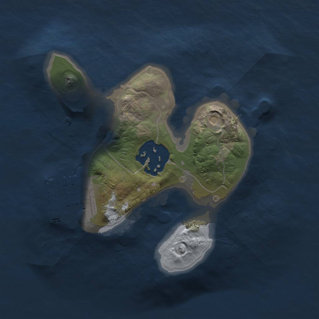 Rust Map: Procedural Map, Size: 1500, Seed: 763426, 3 Monuments