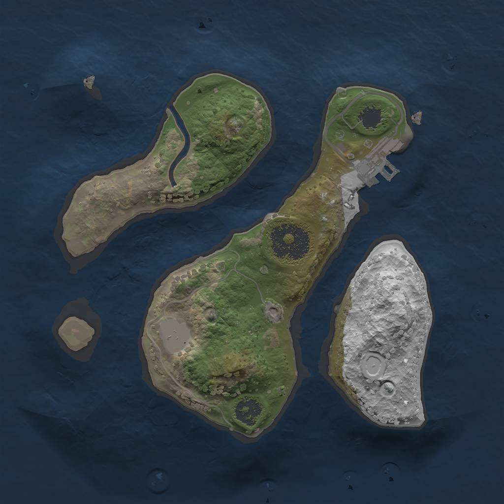 Rust Map: Procedural Map, Size: 2000, Seed: 1029897, 6 Monuments