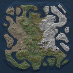 Thumbnail Rust Map: Procedural Map, Size: 5000, Seed: 947779428, 19 Monuments