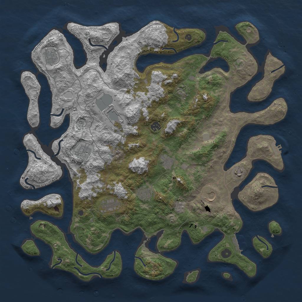 Rust Map: Procedural Map, Size: 4750, Seed: 8326900, 19 Monuments