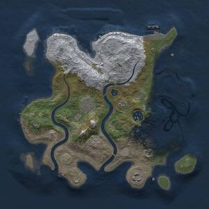Thumbnail Rust Map: Procedural Map, Size: 3000, Seed: 1234, 10 Monuments