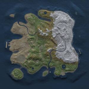 Thumbnail Rust Map: Procedural Map, Size: 3000, Seed: 102, 8 Monuments