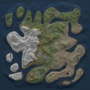 Thumbnail Rust Map: Procedural Map, Size: 4000, Seed: 654191798, 19 Monuments