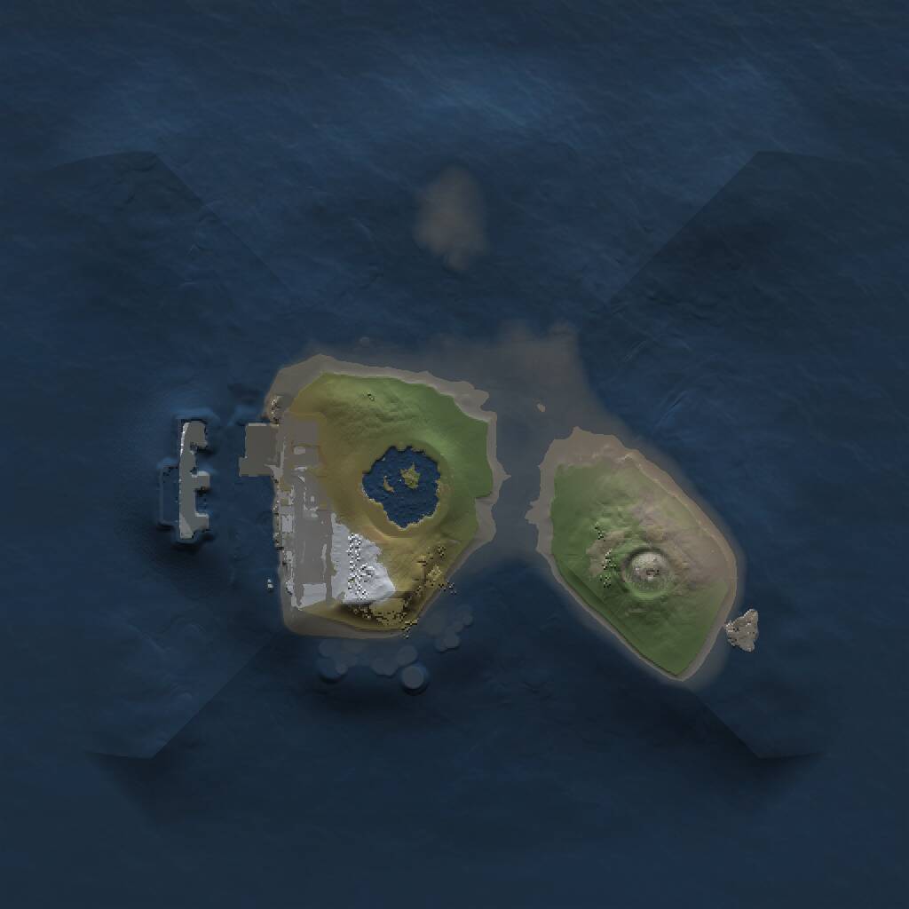 Rust Map: Procedural Map, Size: 1200, Seed: 530530, 2 Monuments