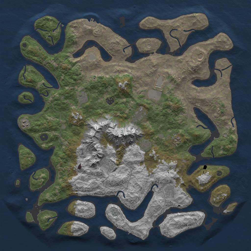 Rust Map: Procedural Map, Size: 5000, Seed: 20211203, 19 Monuments