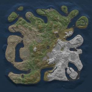 Thumbnail Rust Map: Procedural Map, Size: 4000, Seed: 2015, 16 Monuments