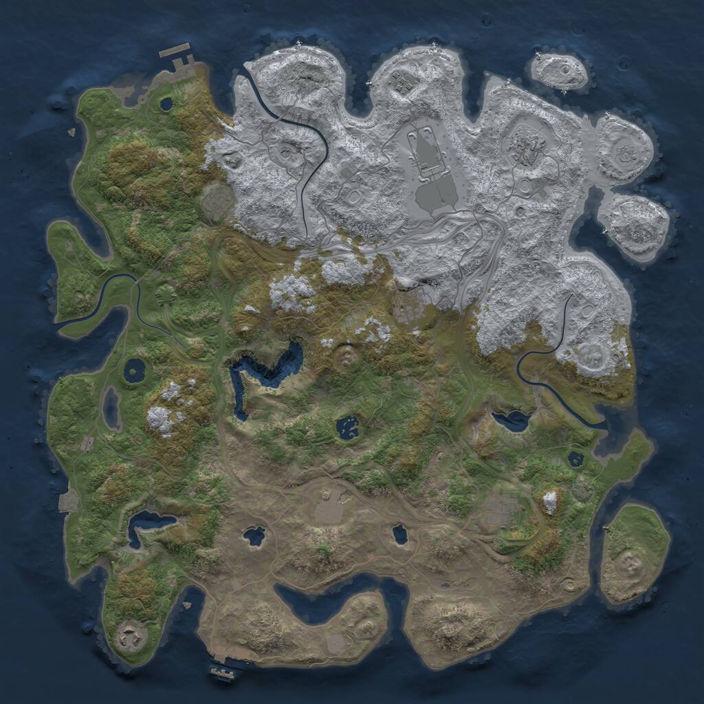 Rust Map: Procedural Map, Size: 4500, Seed: 2002818, 15 Monuments
