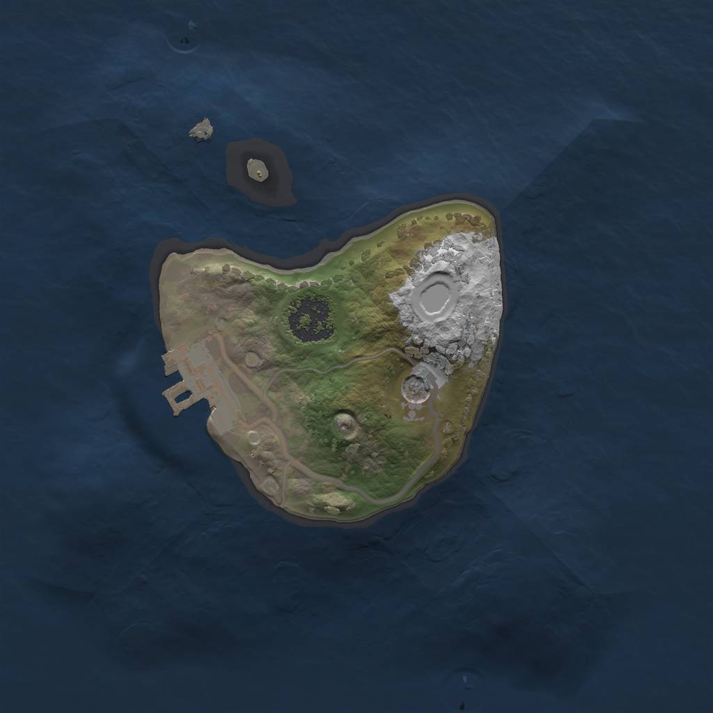 Rust Map: Procedural Map, Size: 1600, Seed: 55632121, 6 Monuments