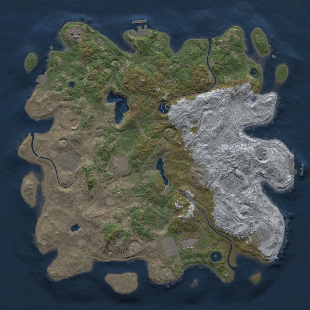 Rust Map: Procedural Map, Size: 4250, Seed: 15857, 15 Monuments