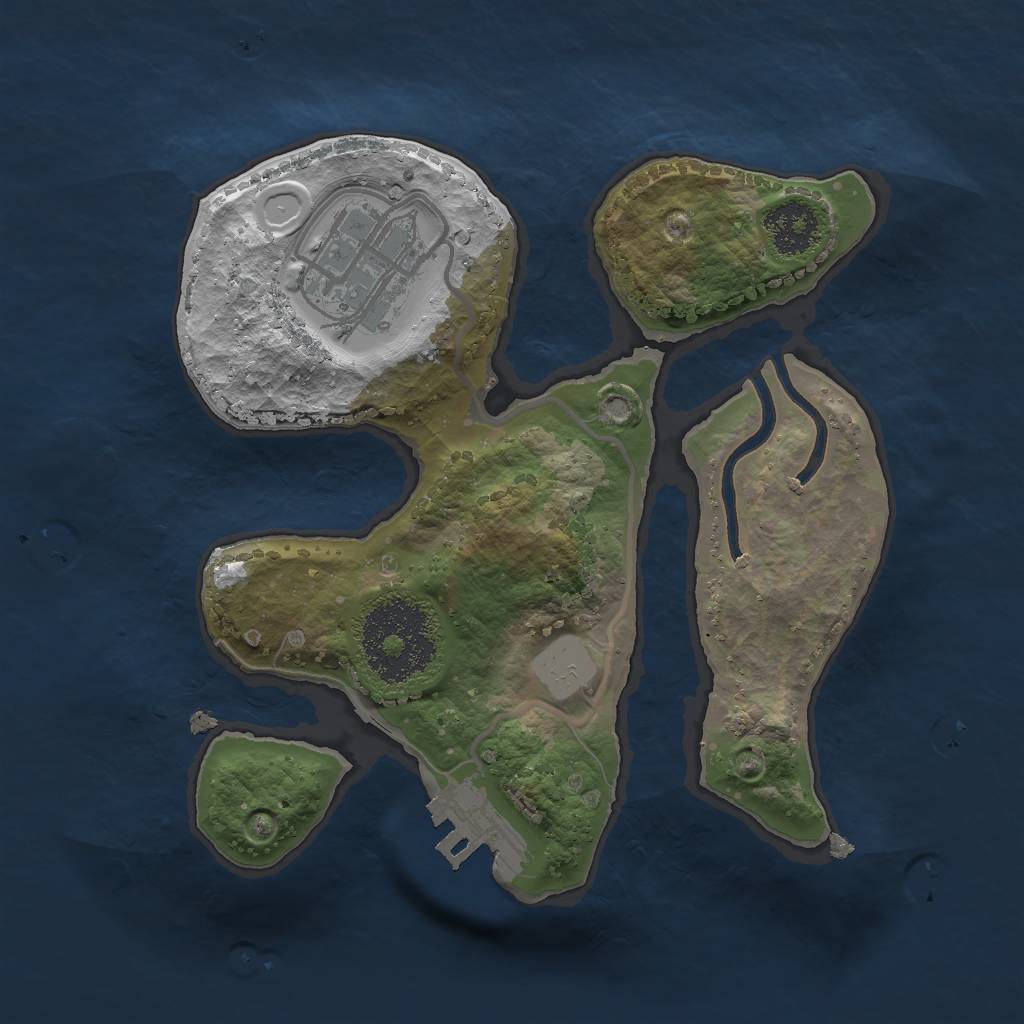 Rust Map: Procedural Map, Size: 2000, Seed: 200013, 7 Monuments