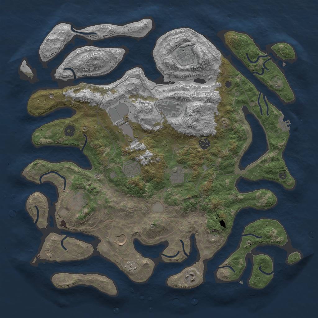Rust Map: Procedural Map, Size: 4250, Seed: 6787, 17 Monuments