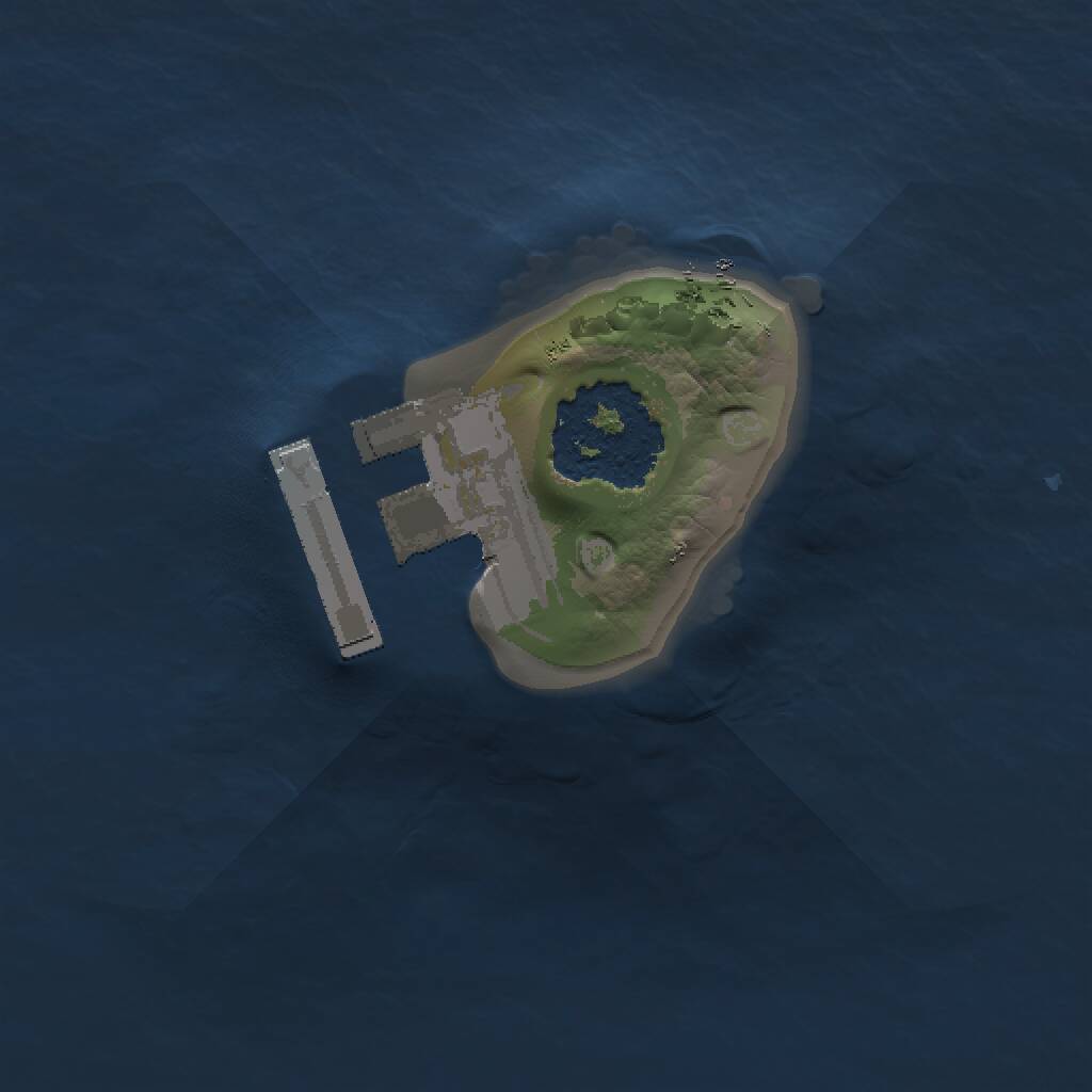 Rust Map: Procedural Map, Size: 1000, Seed: 42822666, 2 Monuments