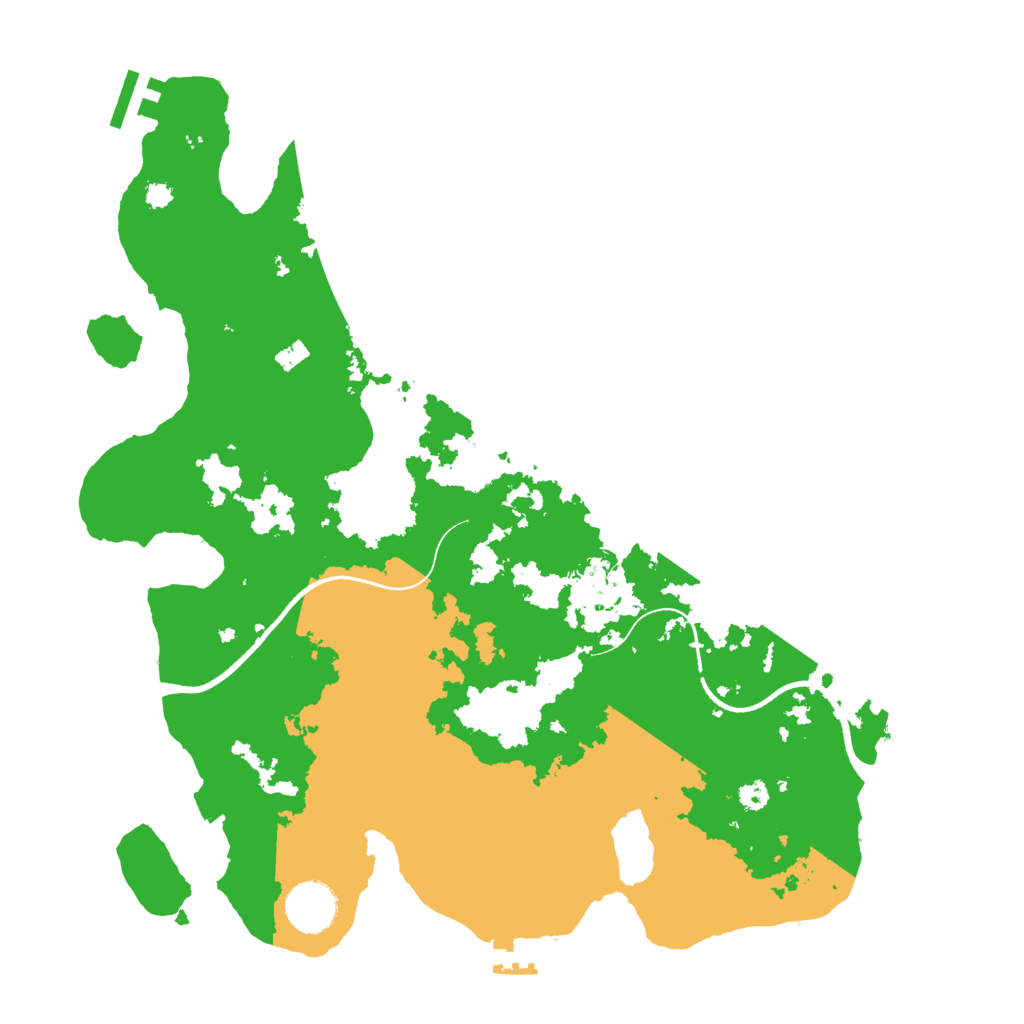 Biome Rust Map: Procedural Map, Size: 3500, Seed: 7587