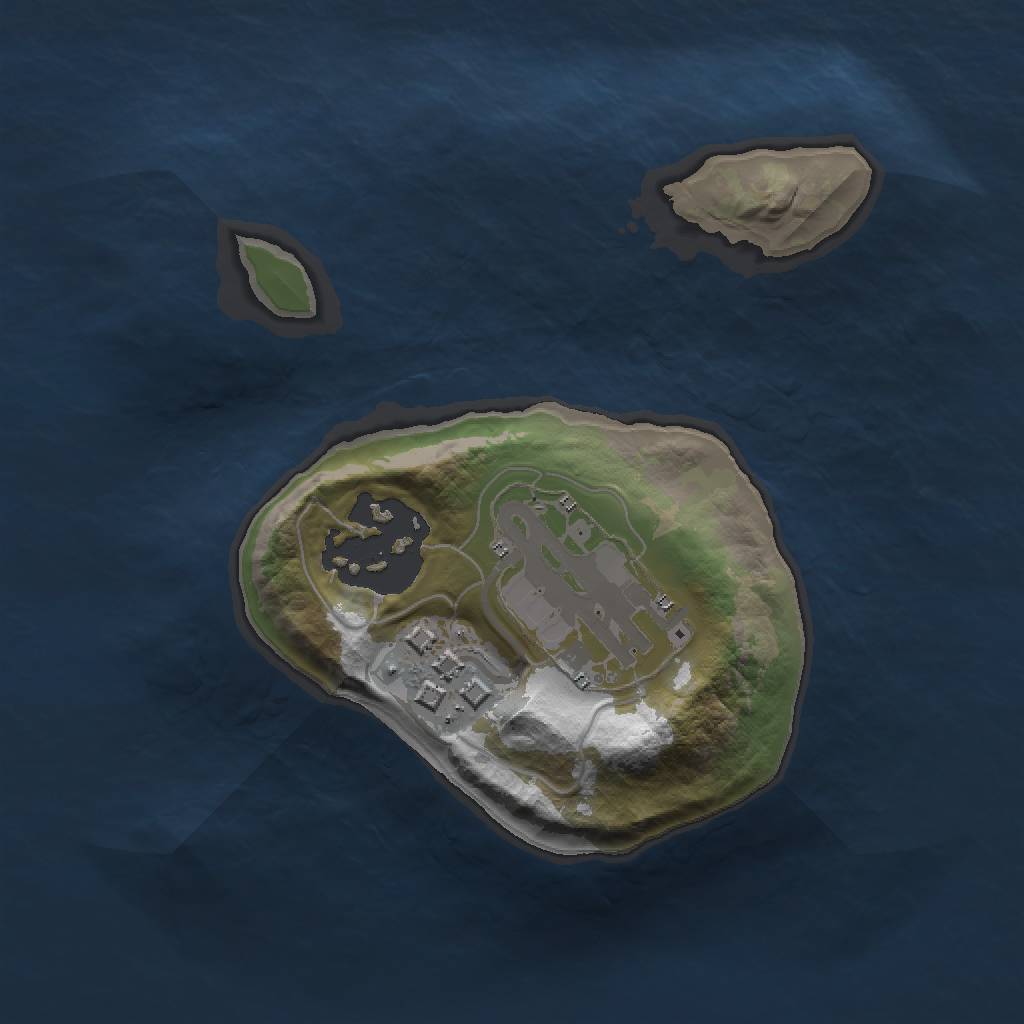 Rust Map: Barren, Size: 1500, Seed: 829899402, 5 Monuments