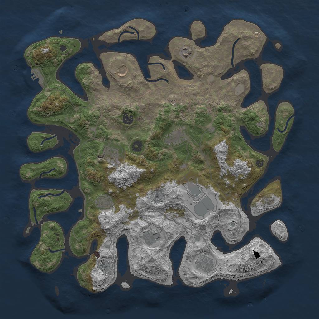 Rust Map: Procedural Map, Size: 4250, Seed: 13310, 17 Monuments