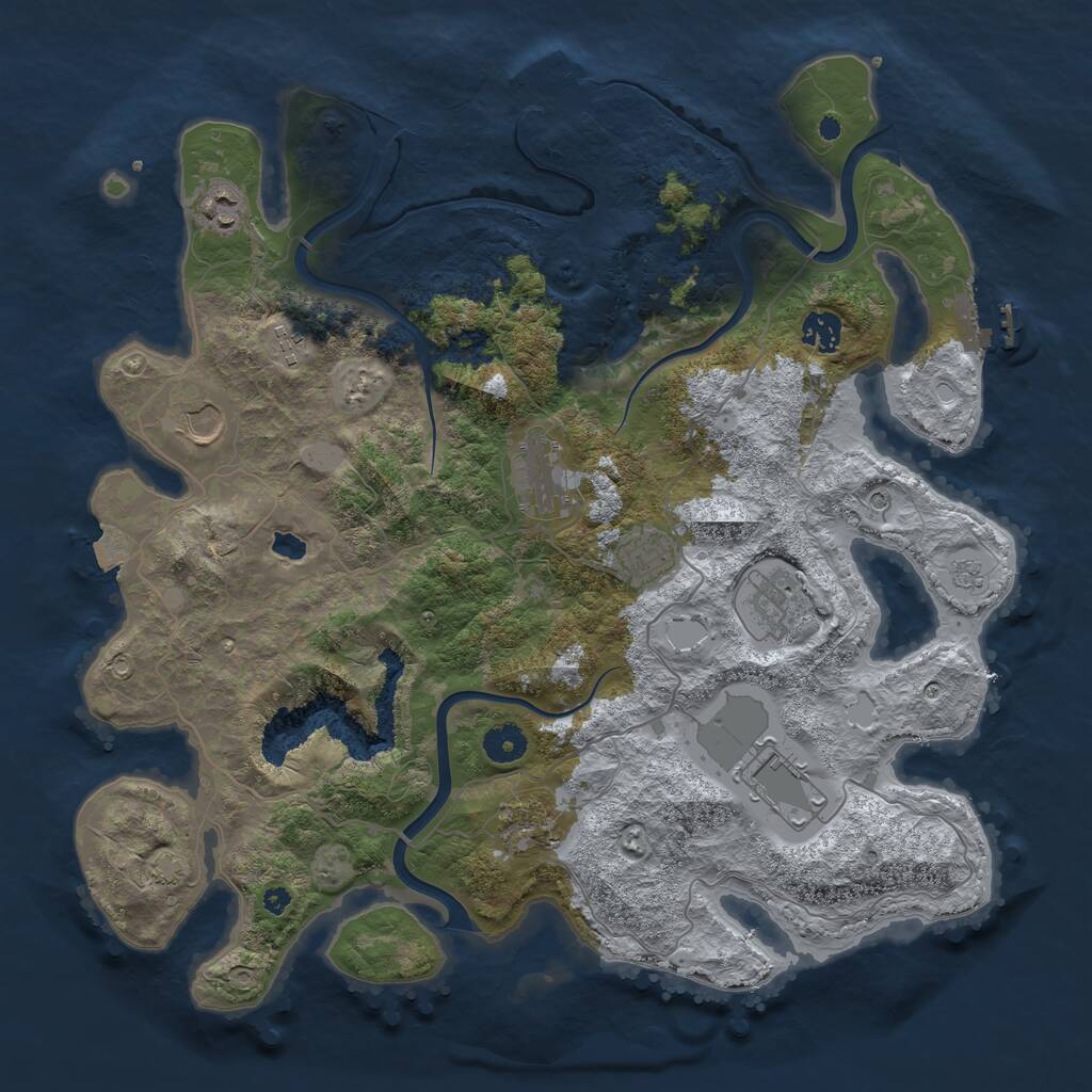 Rust Map: Procedural Map, Size: 4000, Seed: 15515, 15 Monuments