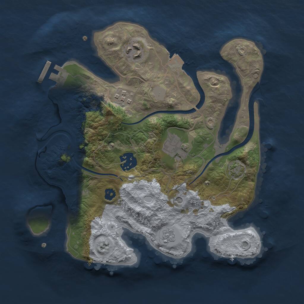 Rust Map: Procedural Map, Size: 2600, Seed: 321, 9 Monuments