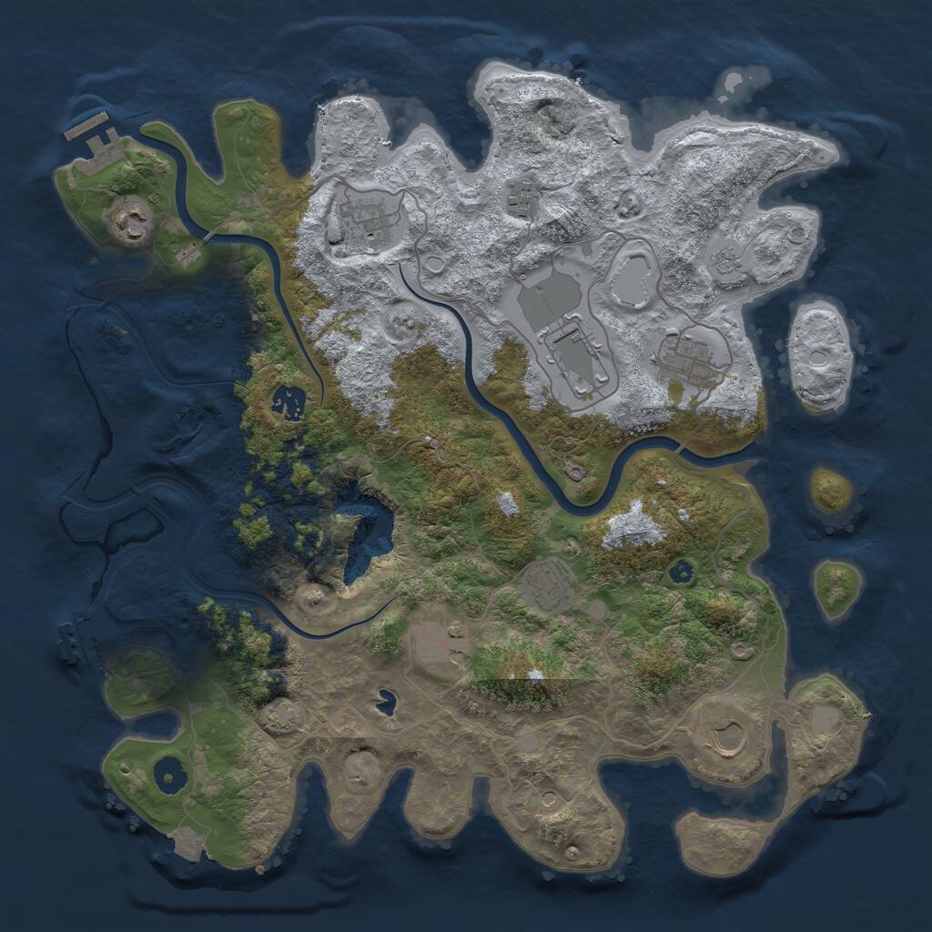 Rust Map: Procedural Map, Size: 4000, Seed: 35544569, 15 Monuments