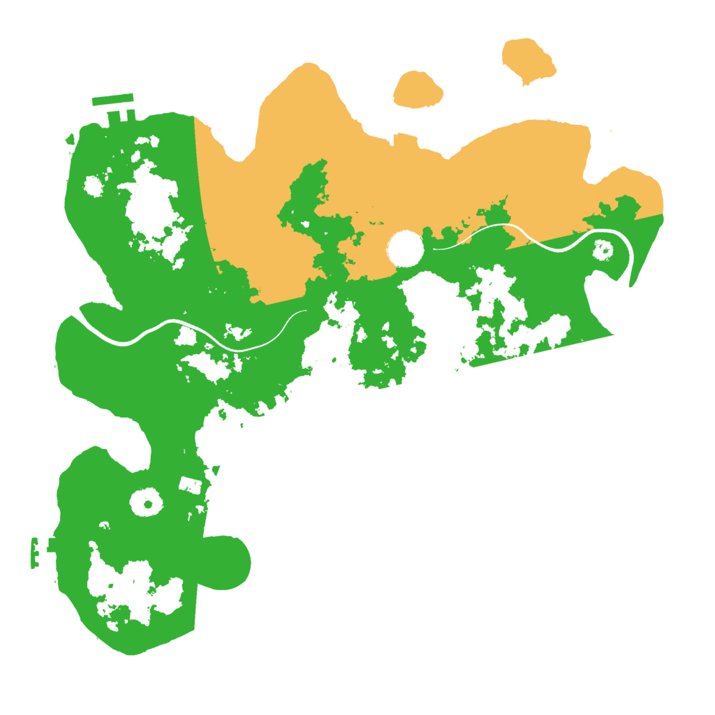 Biome Rust Map: Procedural Map, Size: 3500, Seed: 492157