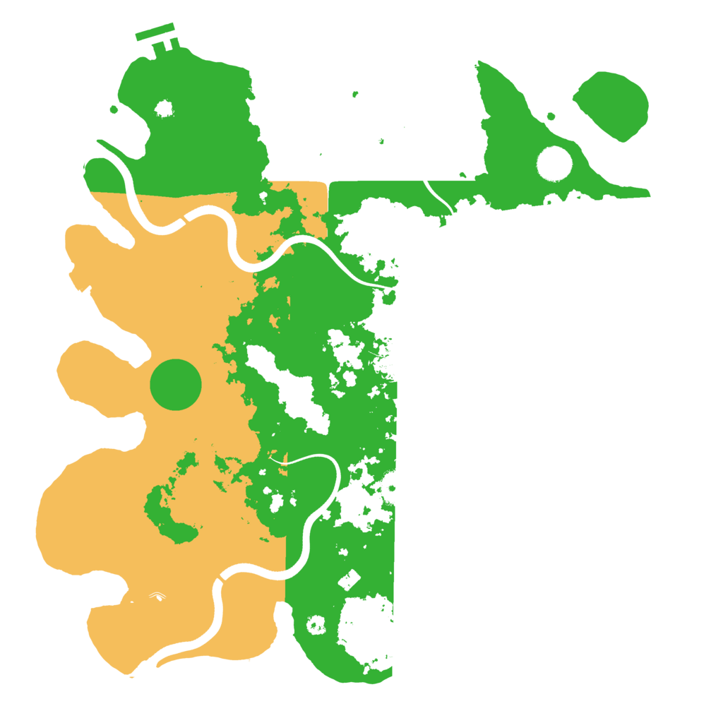 Biome Rust Map: Procedural Map, Size: 3700, Seed: 121521