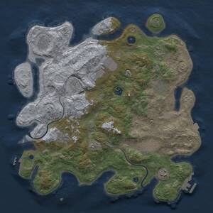 Thumbnail Rust Map: Procedural Map, Size: 3900, Seed: 8, 16 Monuments