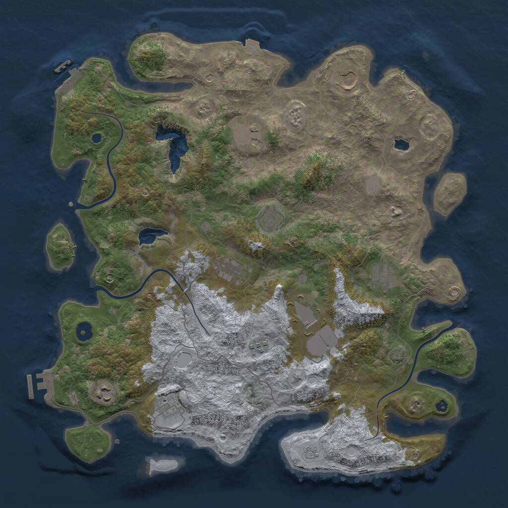 Rust Map: Procedural Map, Size: 4200, Seed: 694203006, 15 Monuments