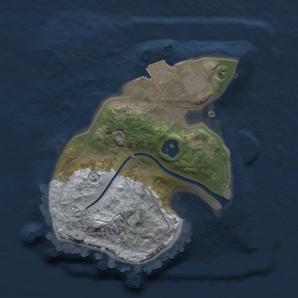 Rust Map: Procedural Map, Size: 1670, Seed: 2147483647, 1 Monuments