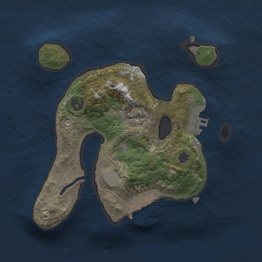 Rust Map: Procedural Map, Size: 2000, Seed: 123123123, 7 Monuments