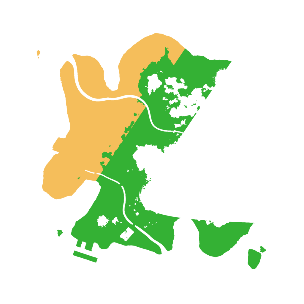 Biome Rust Map: Procedural Map, Size: 2500, Seed: 923629719