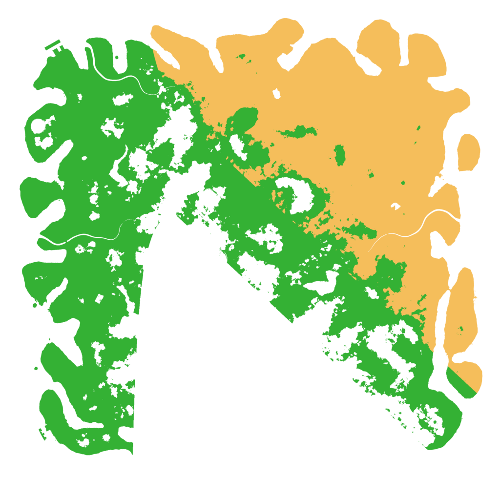 Biome Rust Map: Procedural Map, Size: 6000, Seed: 93172077